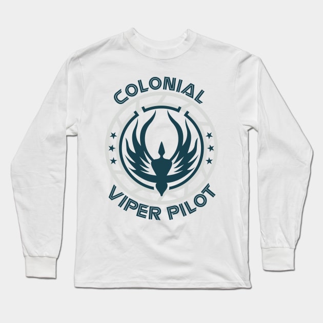 Colonial Viper Pilot Long Sleeve T-Shirt by QH